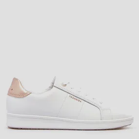 JACKIE V - WHITE/ROSE GOLD LEATHER