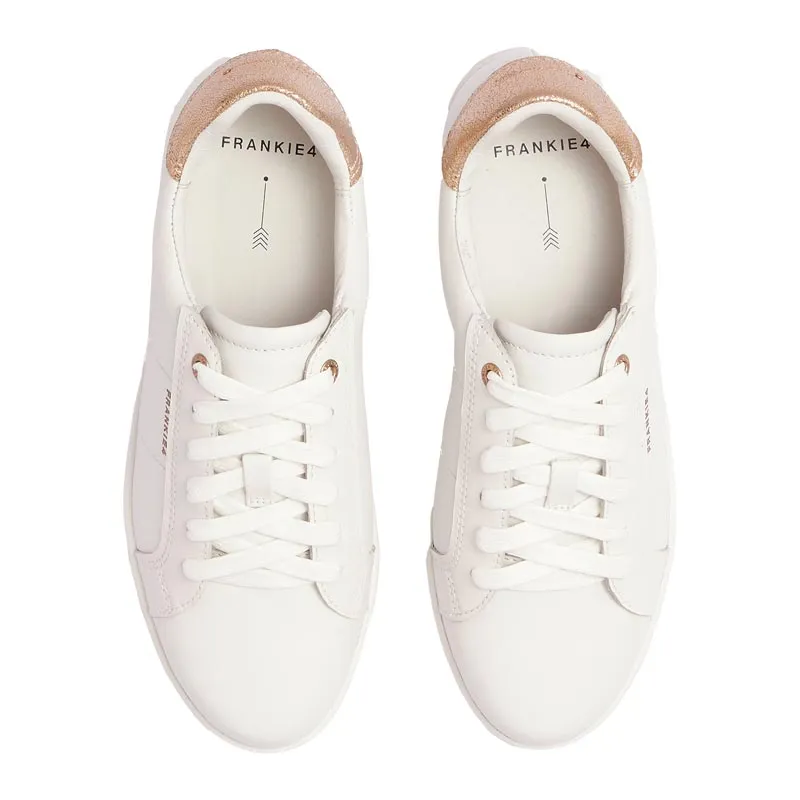 JACKIE V - WHITE/ROSE GOLD LEATHER