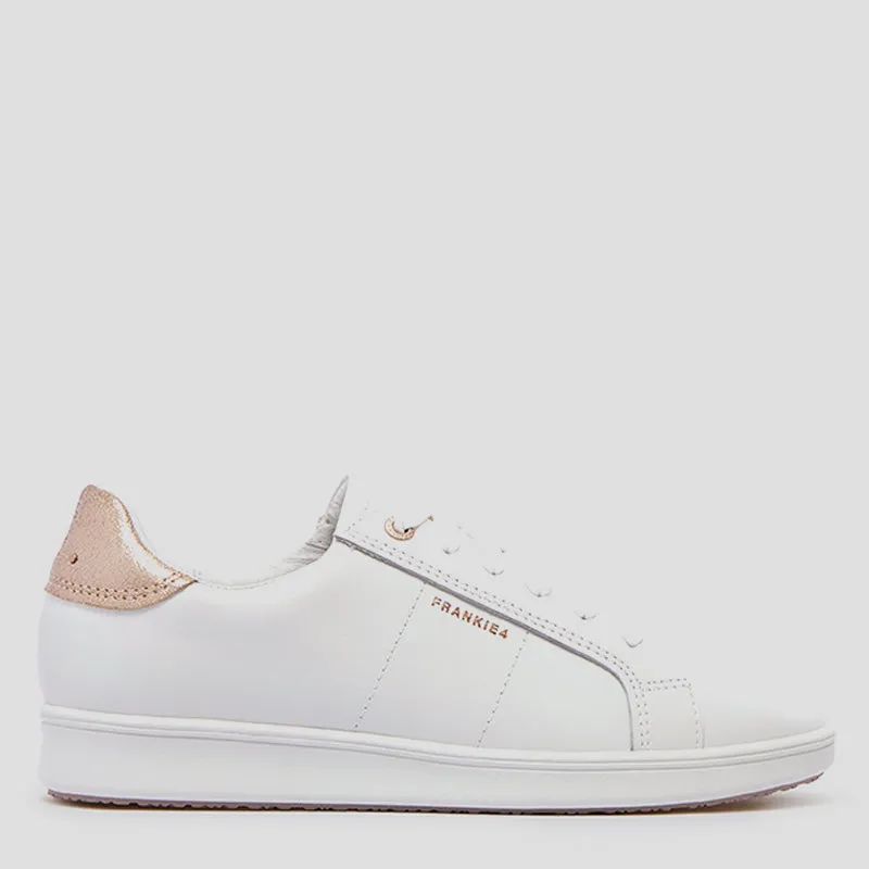 JACKIE V - WHITE/ROSE GOLD LEATHER