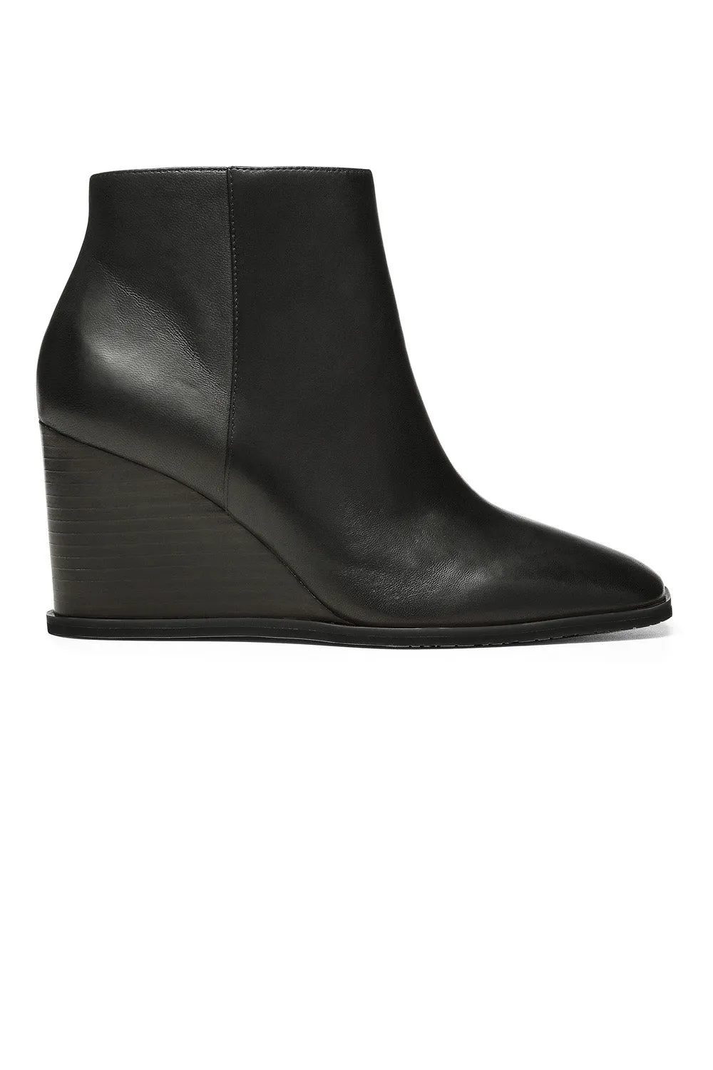 Joan Wedge Booties - Black