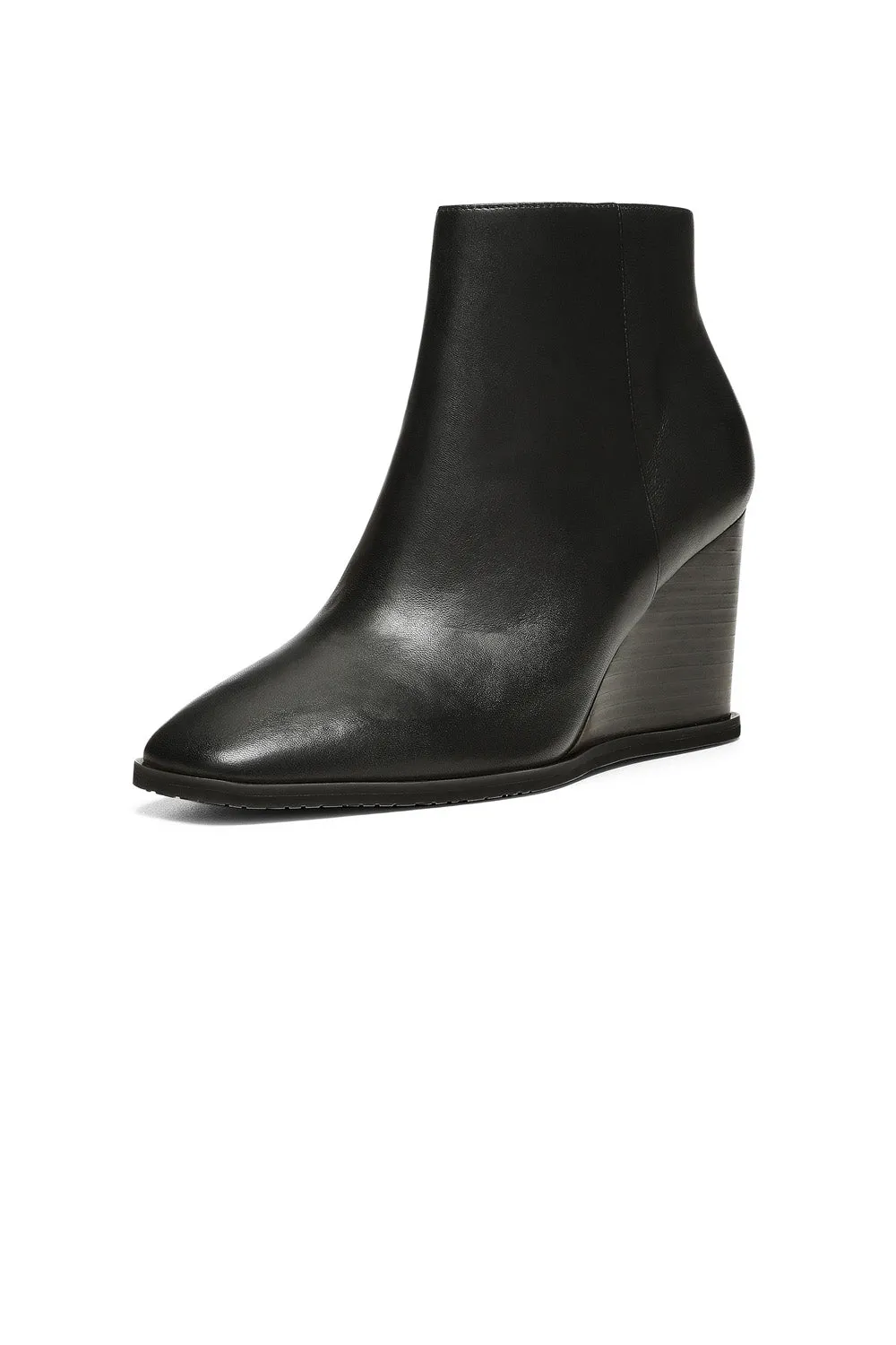 Joan Wedge Booties - Black