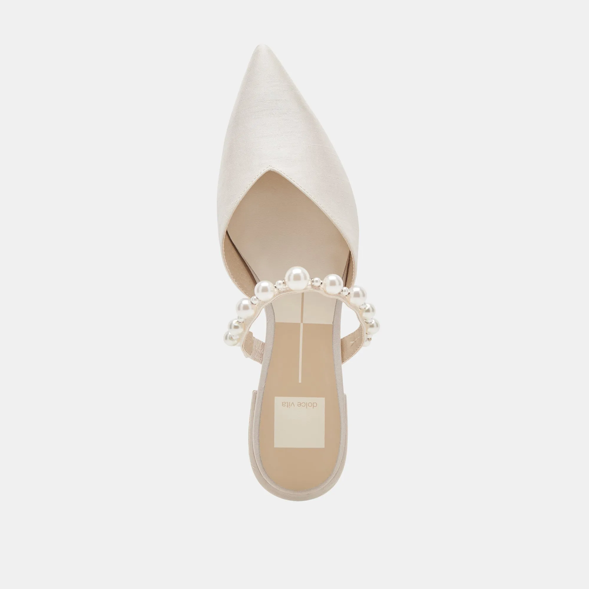 KANIKA PEARL WIDE FLATS VANILLA PEARLS