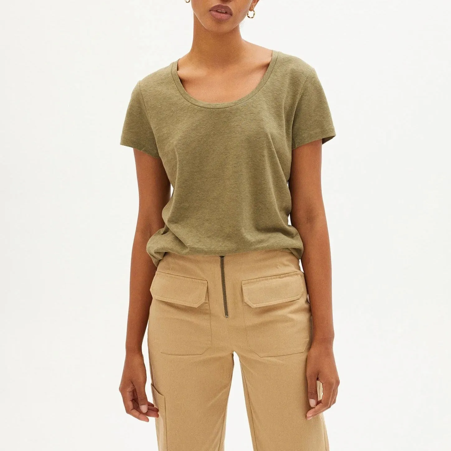 Khaki Hemp Regina T-Shirt