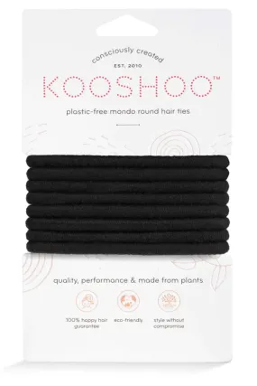 Kooshoo Organic Round Hair Ties - Black