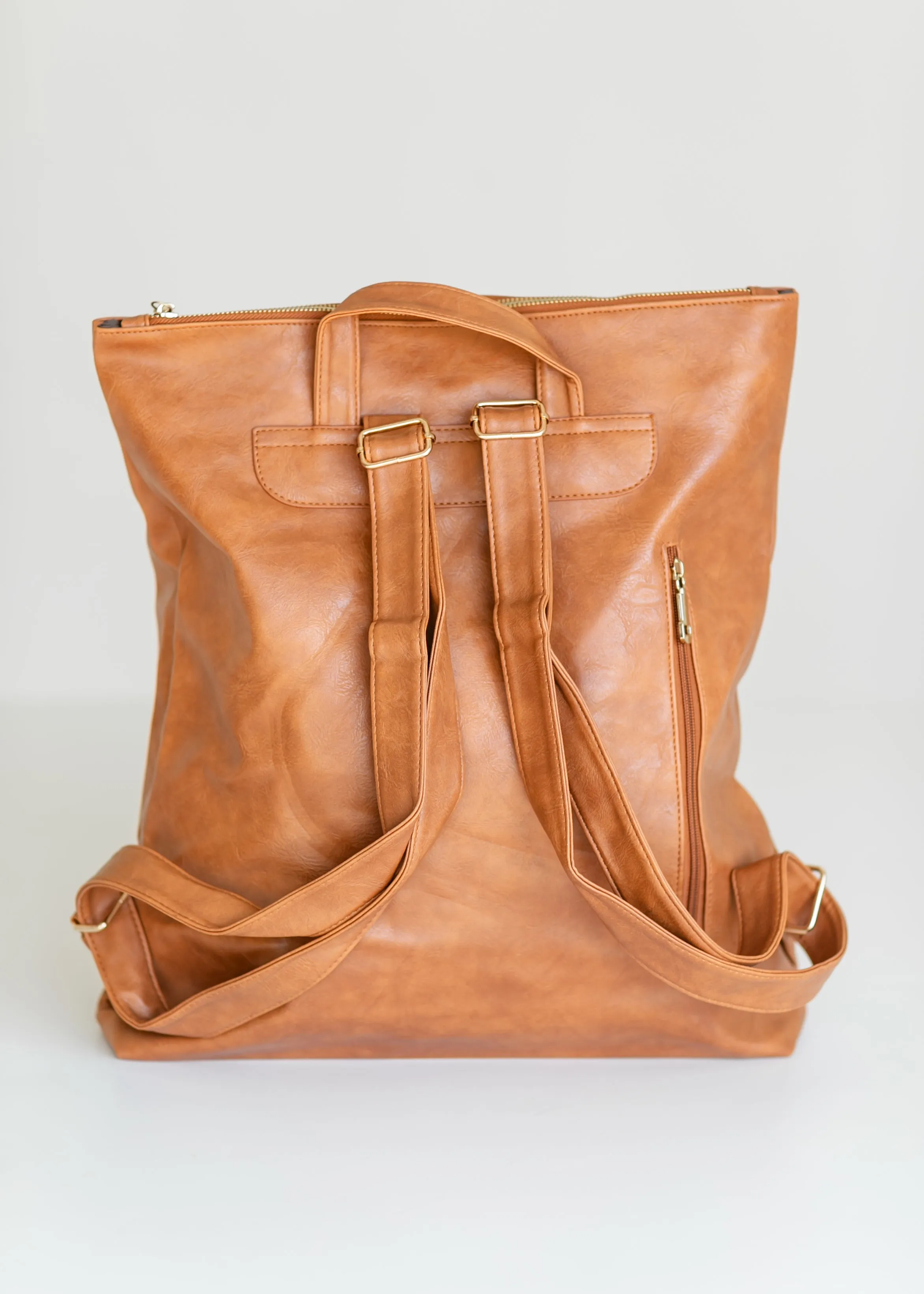 Large Vegan Leather Backpack