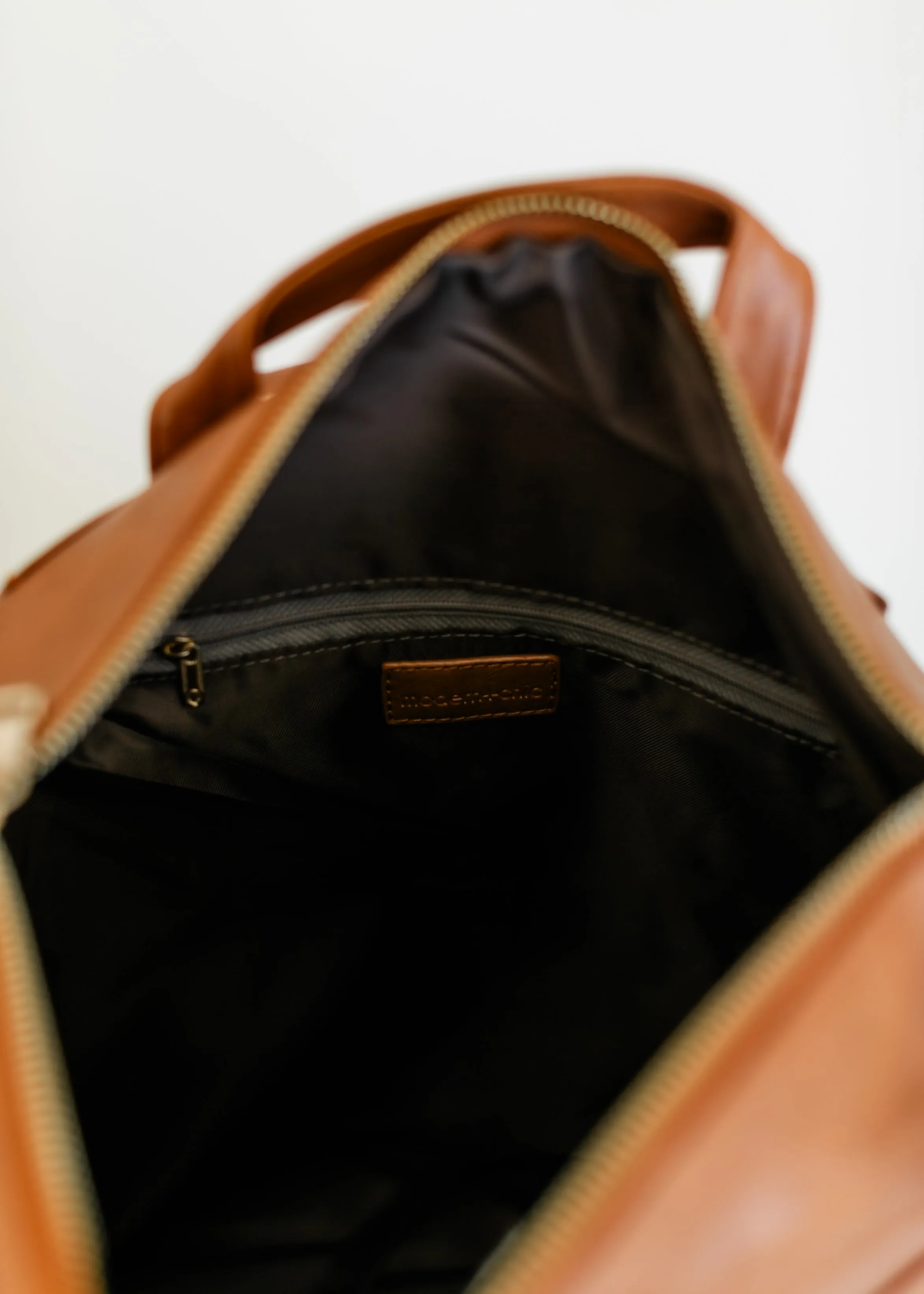 Large Vegan Leather Backpack