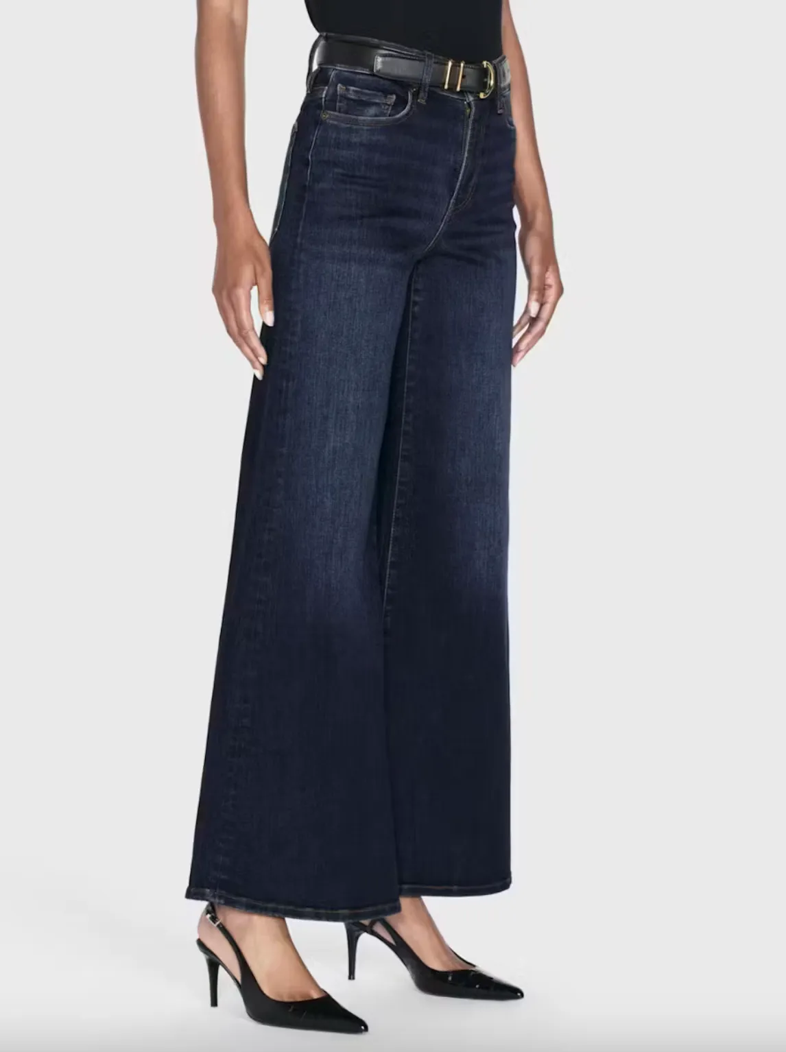 Le Palazzo High Rise Wide Leg Crop - Moonflower