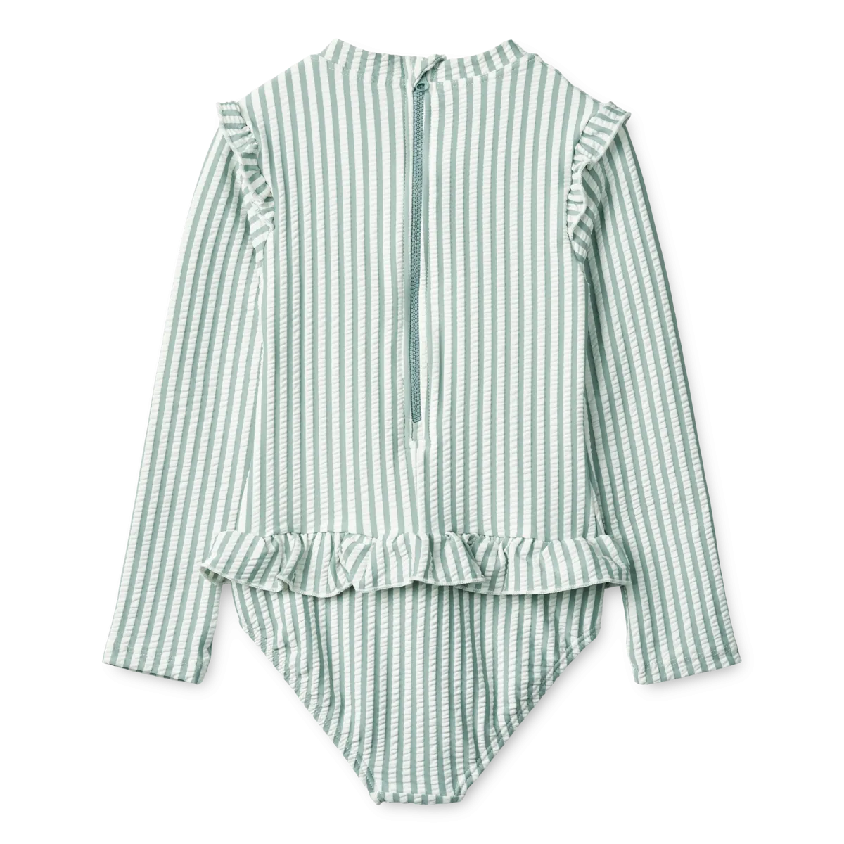 Liewood Sille Baby Seersucker SwimSuit | Y/D Stripe: Sea Blue/WhIte