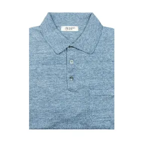 Light Blue Linen-Cotton Polo Shirt