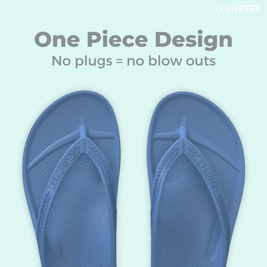 LightFeet Arch Support Flip Flops/Thongs - Denim