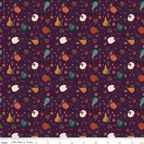 Little Witch Pumpkin Patch Purple Yardage by Jennifer Long | Riley Blake Designs