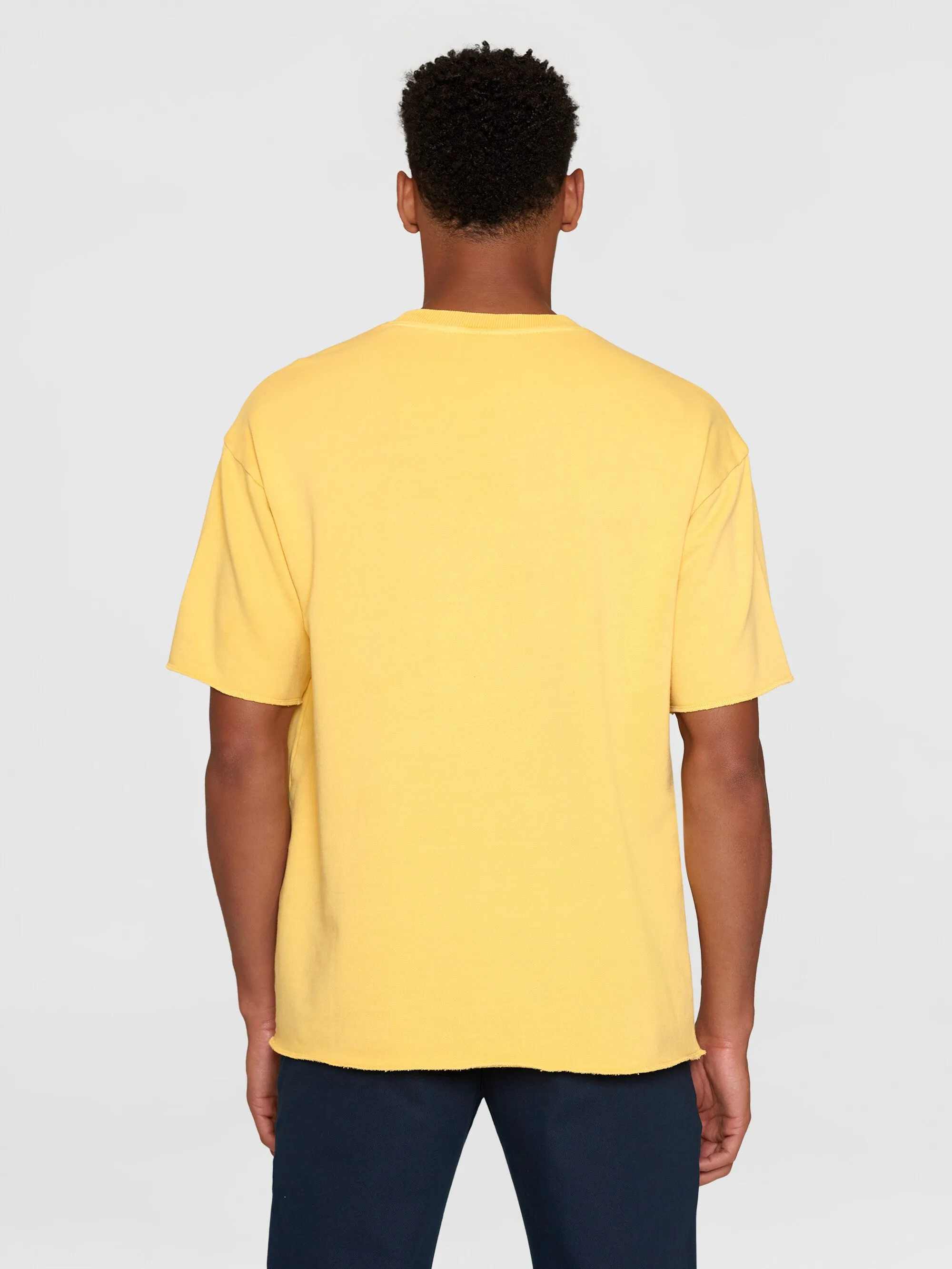 Loose fit reactive dyed sweat t-shirt - GOTS/Vegan - Misted Yellow