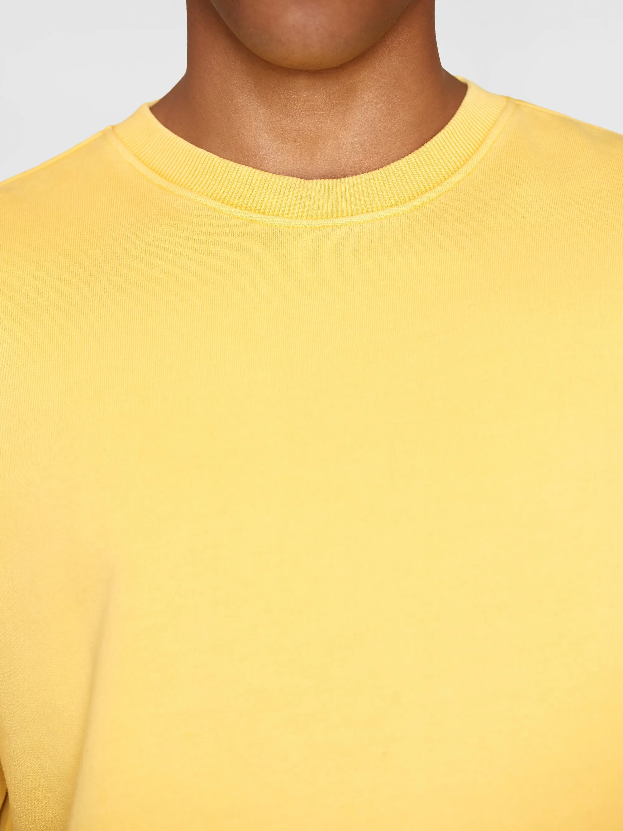 Loose fit reactive dyed sweat t-shirt - GOTS/Vegan - Misted Yellow