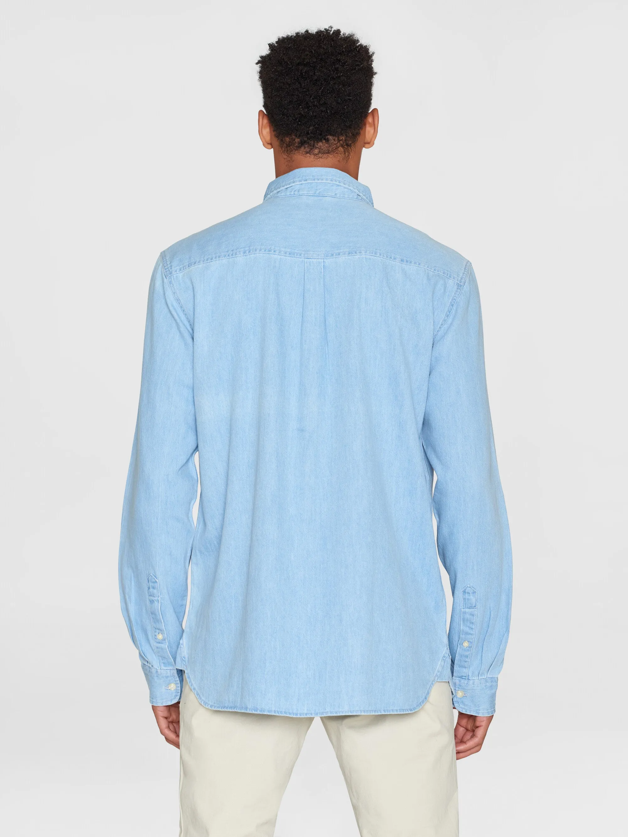 Loose shirt - GOTS/Vegan - Bleached Blue