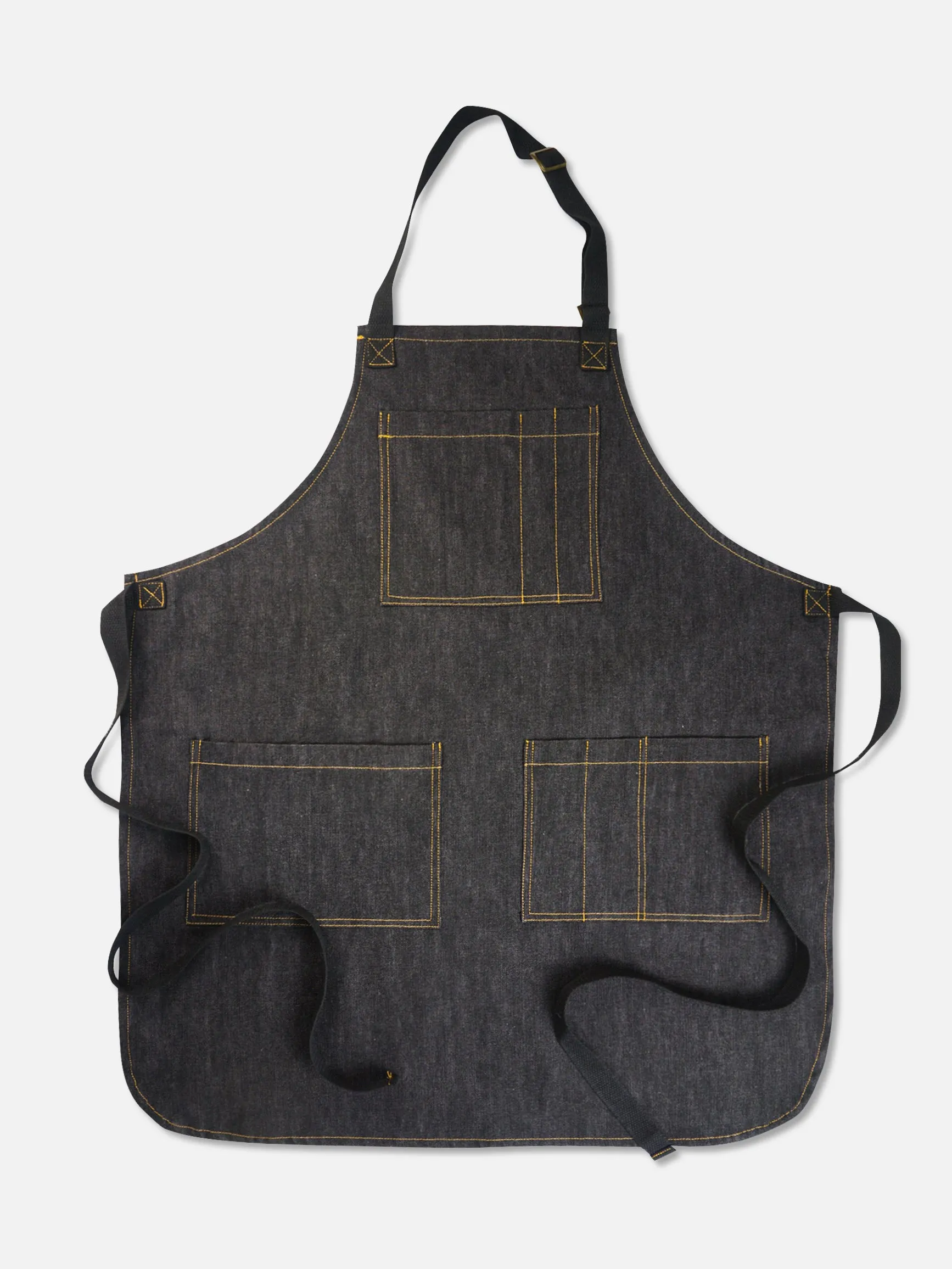 Martis Denim Bib Apron, Black