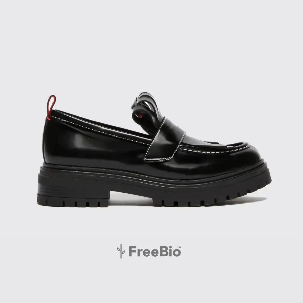 Maxi-Fringed Loafers - Black