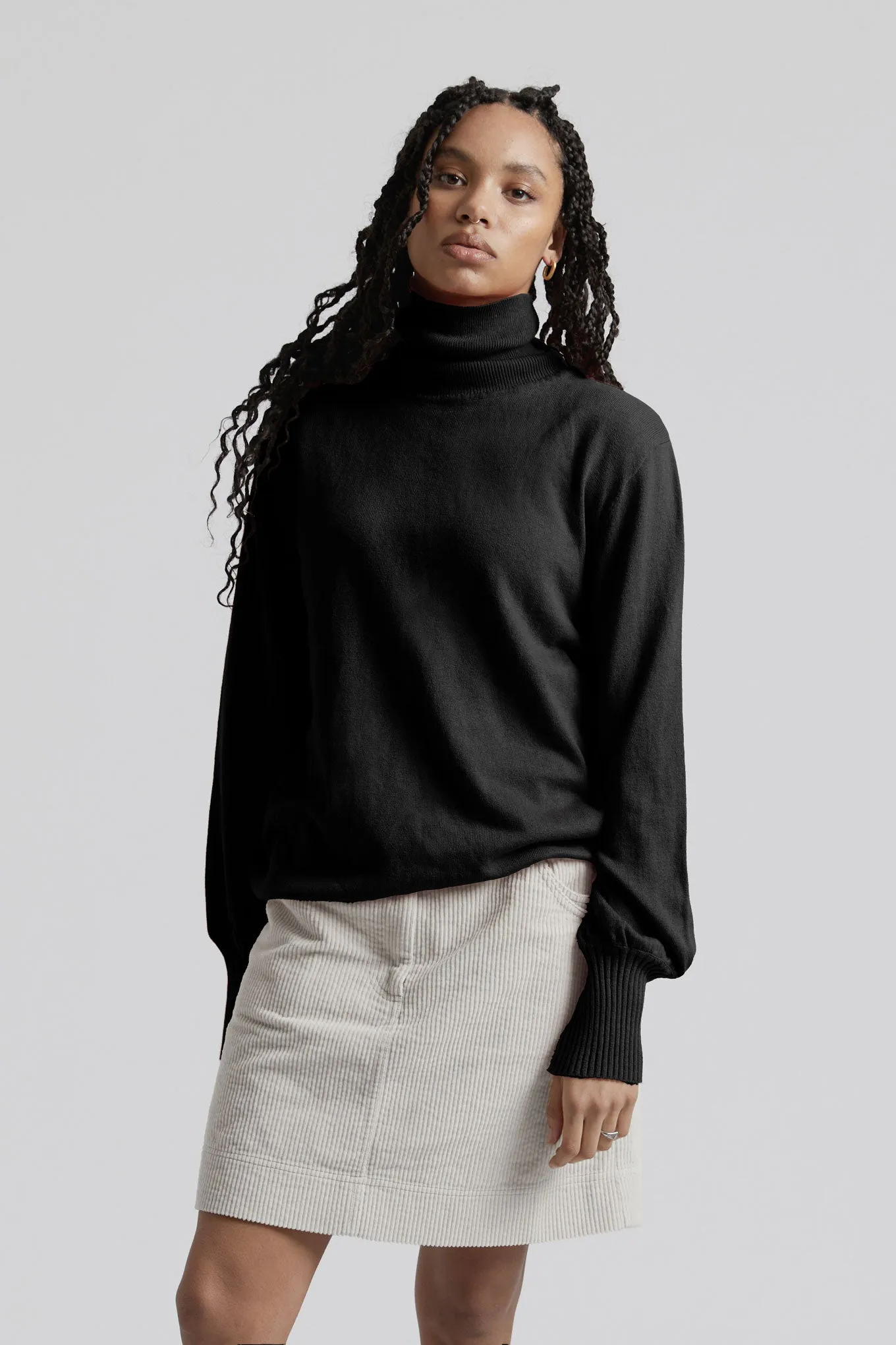 MAXINE - Organic Cotton Jumper Black