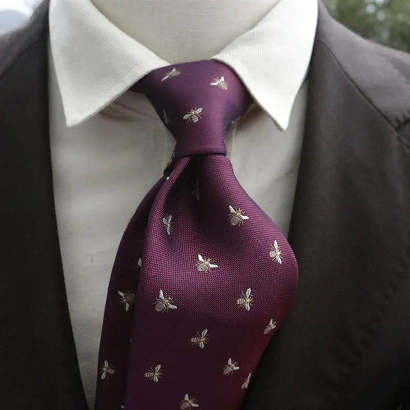 Men's Cute Honey Bee Casual Motifs Necktie