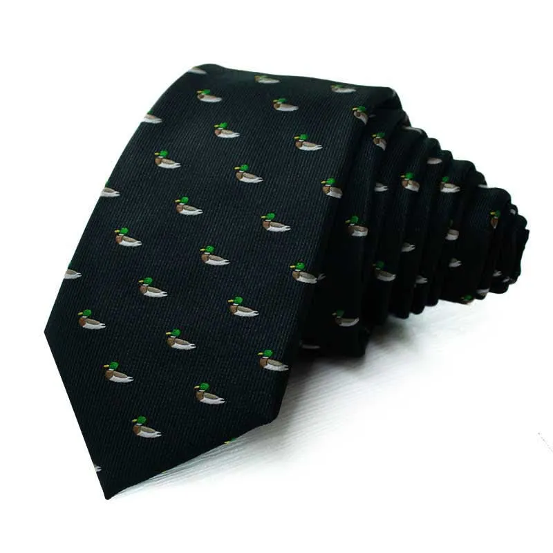 Men's Little Mallard Duck Motifs Necktie