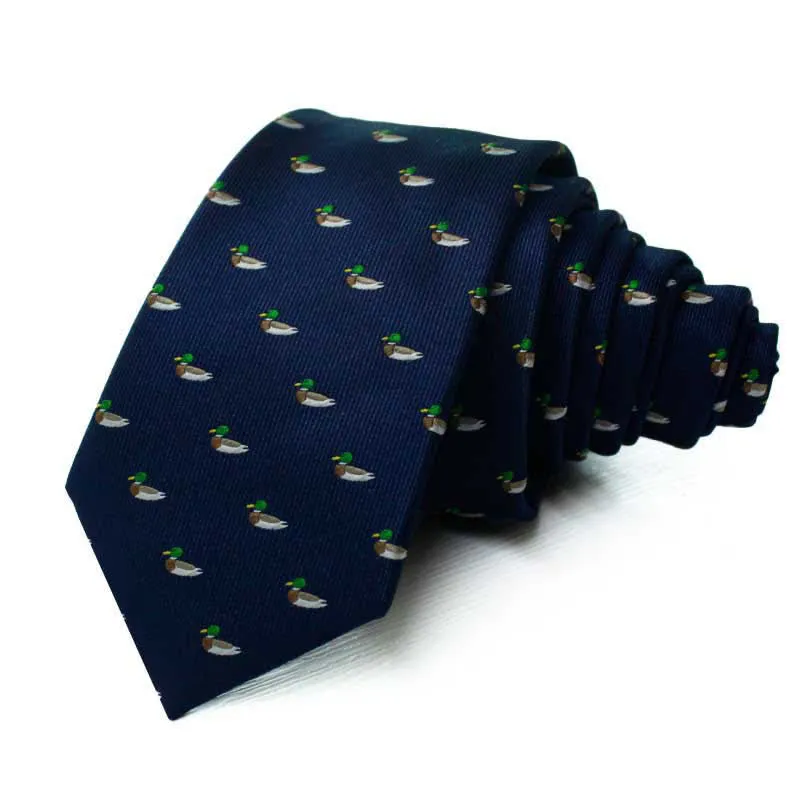 Men's Little Mallard Duck Motifs Necktie