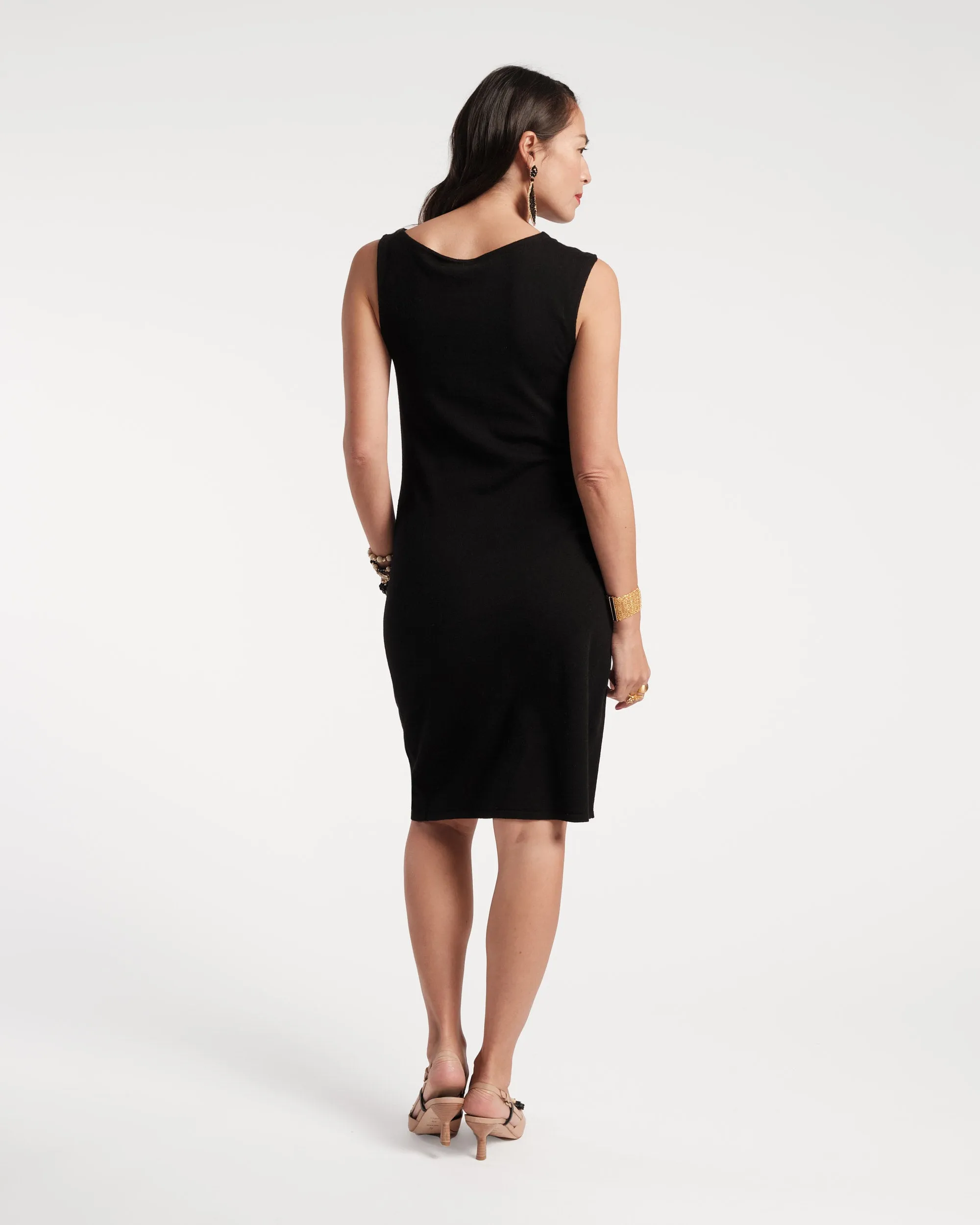 Mika Mini Sleeveless Knit Dress Black