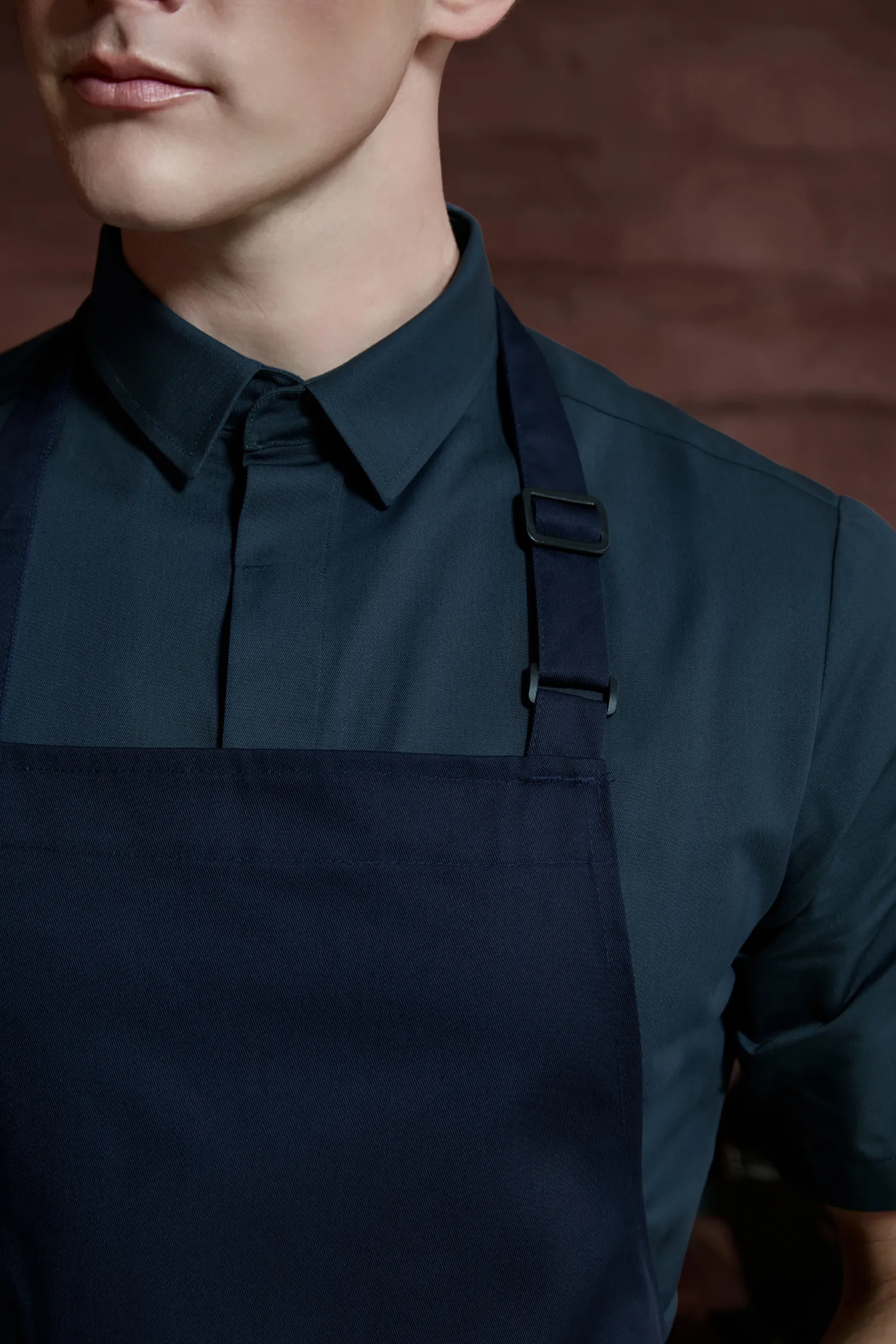 Navy Blue Bib Apron