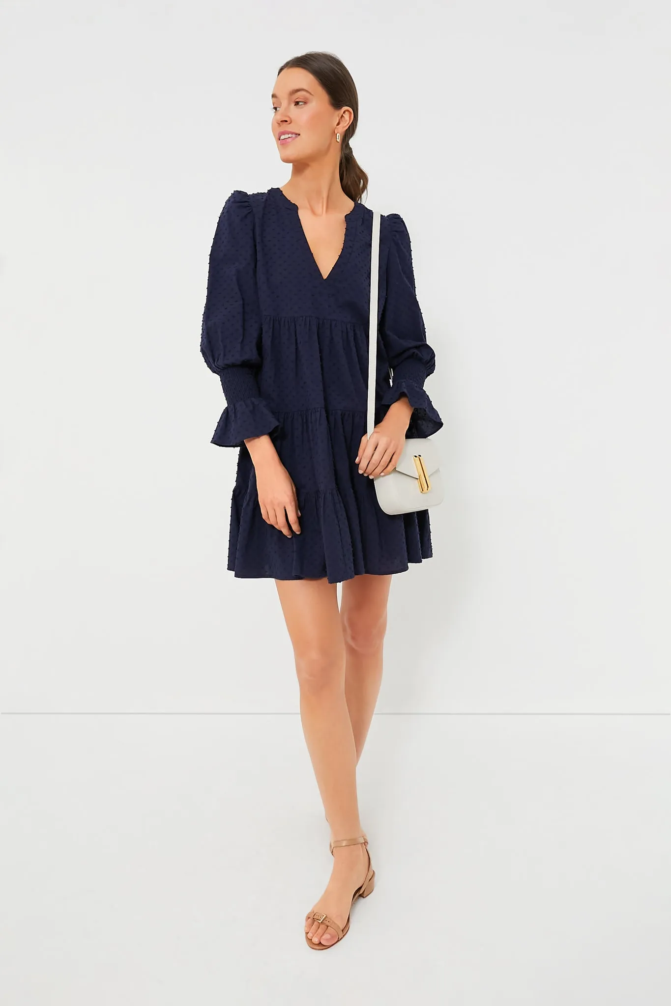 Navy Swiss Dot Kenzo Dress