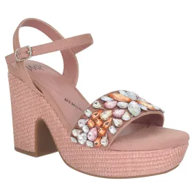 Odely Embellished Platform Sandal with Memory Foam