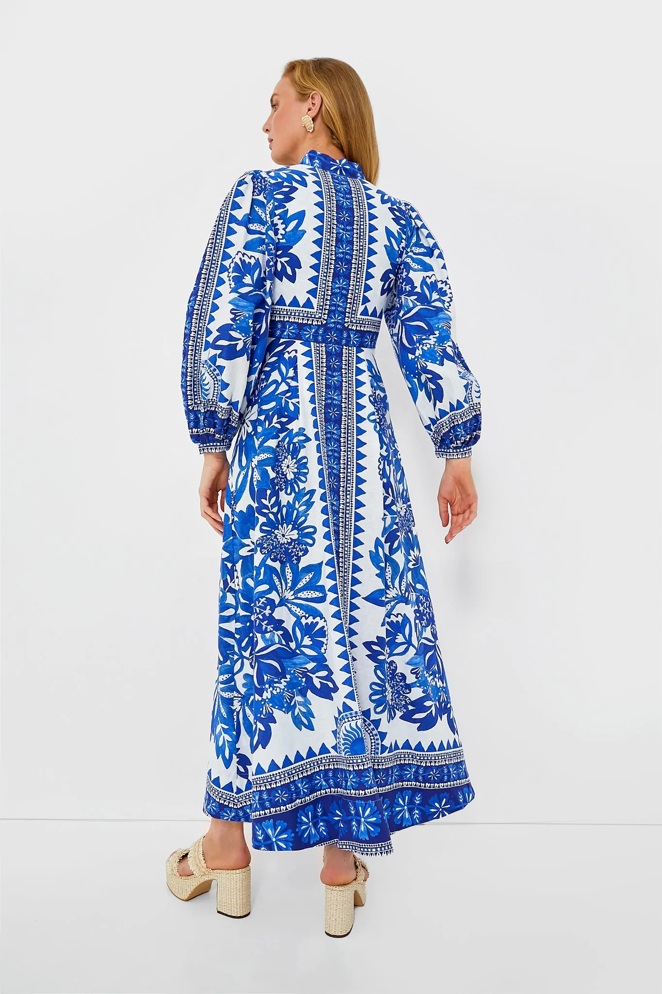 Off White Flora Tapestry Maxi Dress