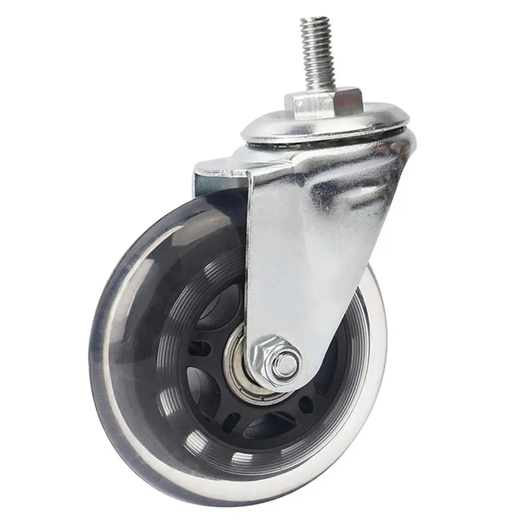 Office Chair Caster Wheels, Heavy for All Floors, with Threaded Stem, 3/4 Inch