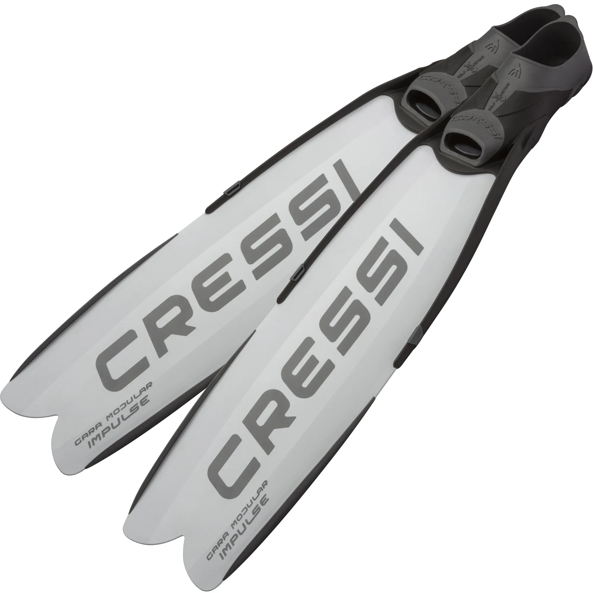 Open Box Cressi Gara Modular Impulse Fins for Freediving - White, Size: 36/37