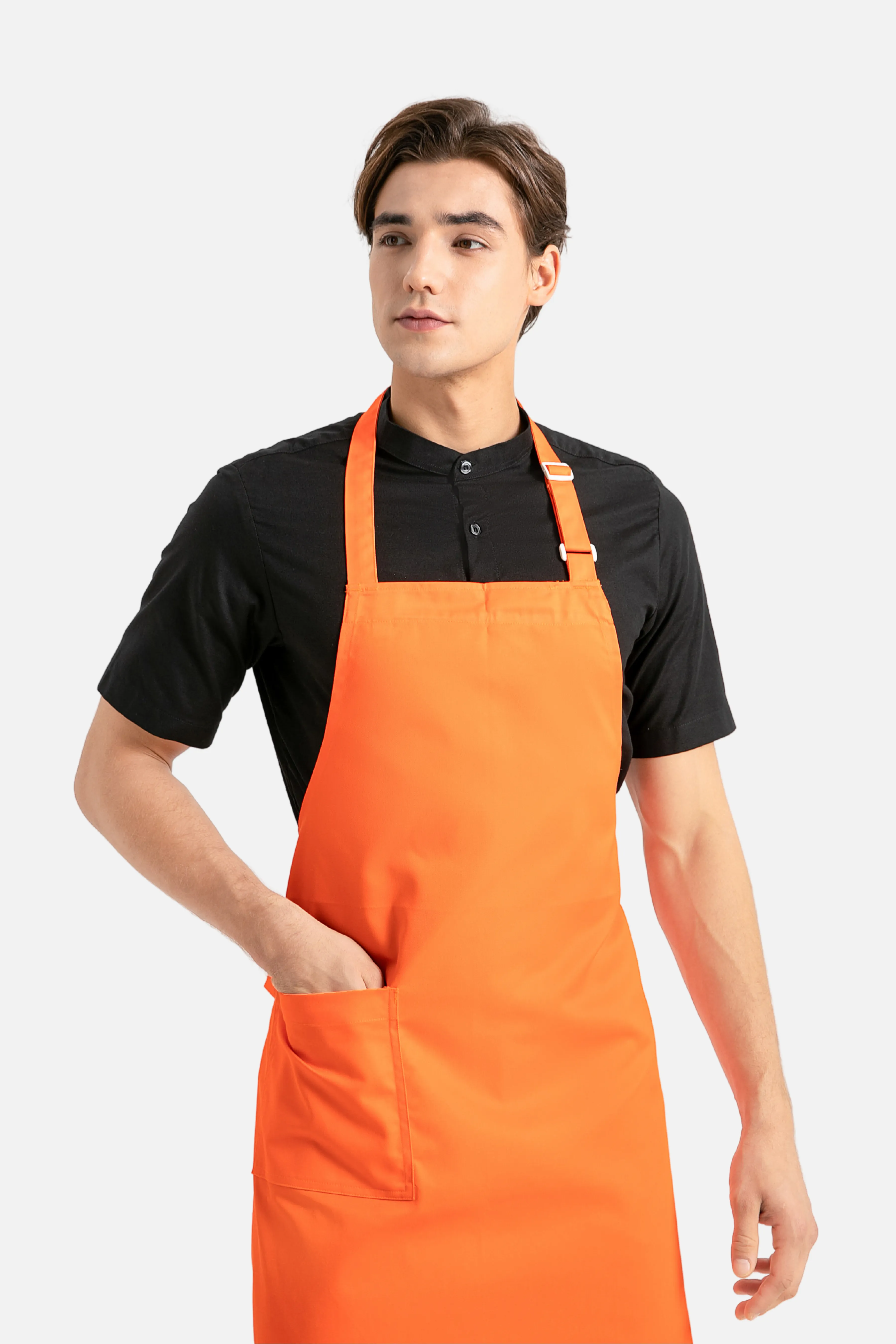 Orange Bib Apron