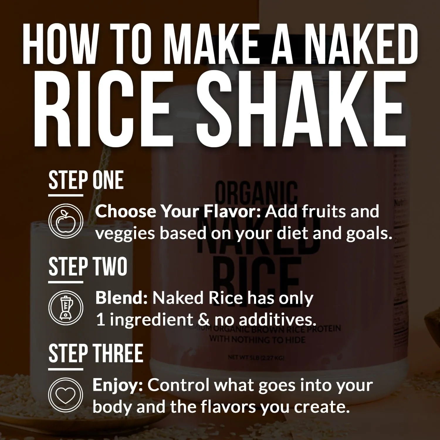 Organic Brown Rice Protein Powder | Naked Rice - 5lb