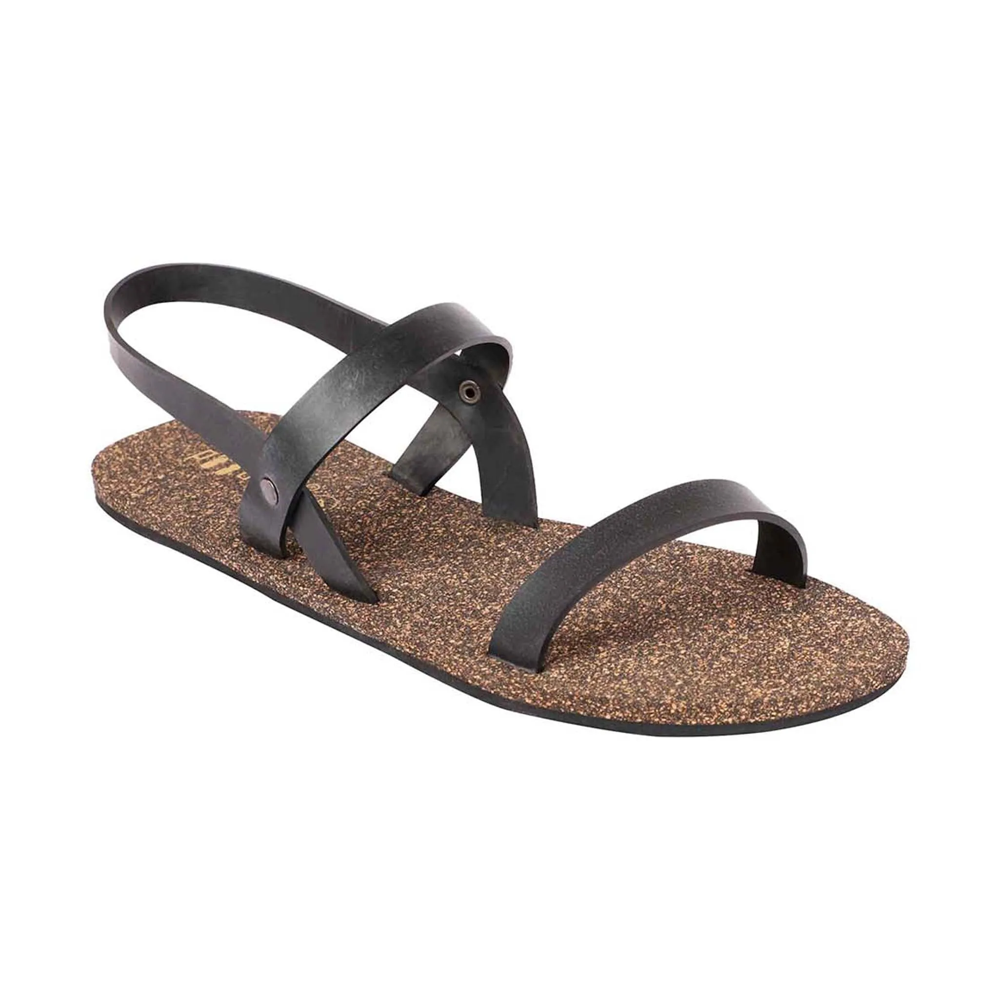 Paaduks Joy Slingback Black Cork Sandals for Women