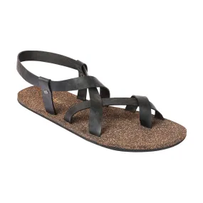 Paaduks Tro Slingback Cork Sandals for Men (Black)