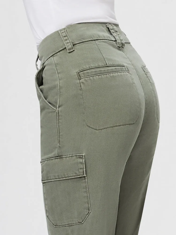 Paige Dion Cargo Trousers Vintage Ivy Green