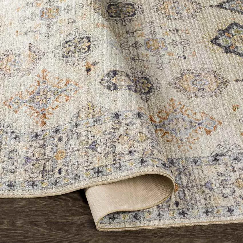 Park Forest Traditional Beige Washable Area Rug