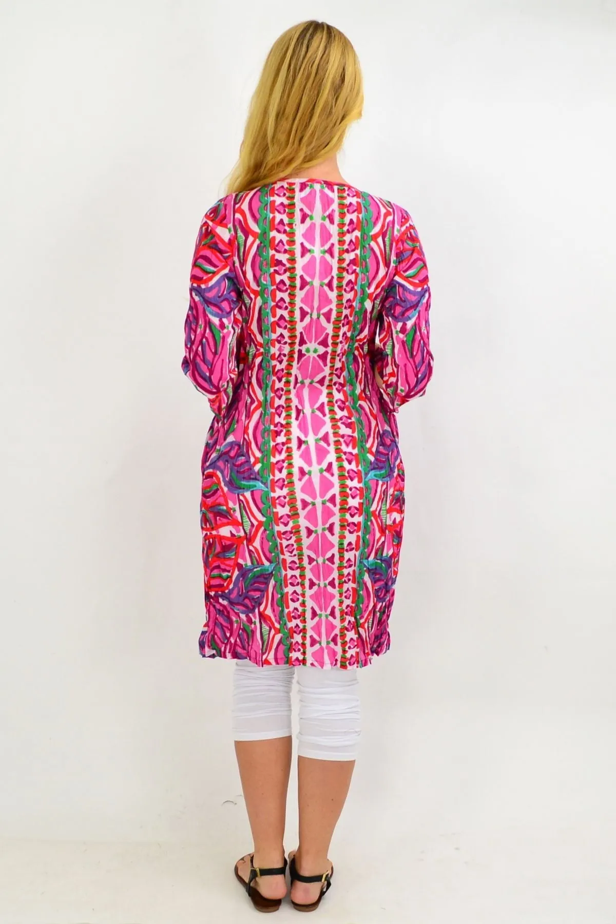 Pink Pattern One Summer Tunic Dress