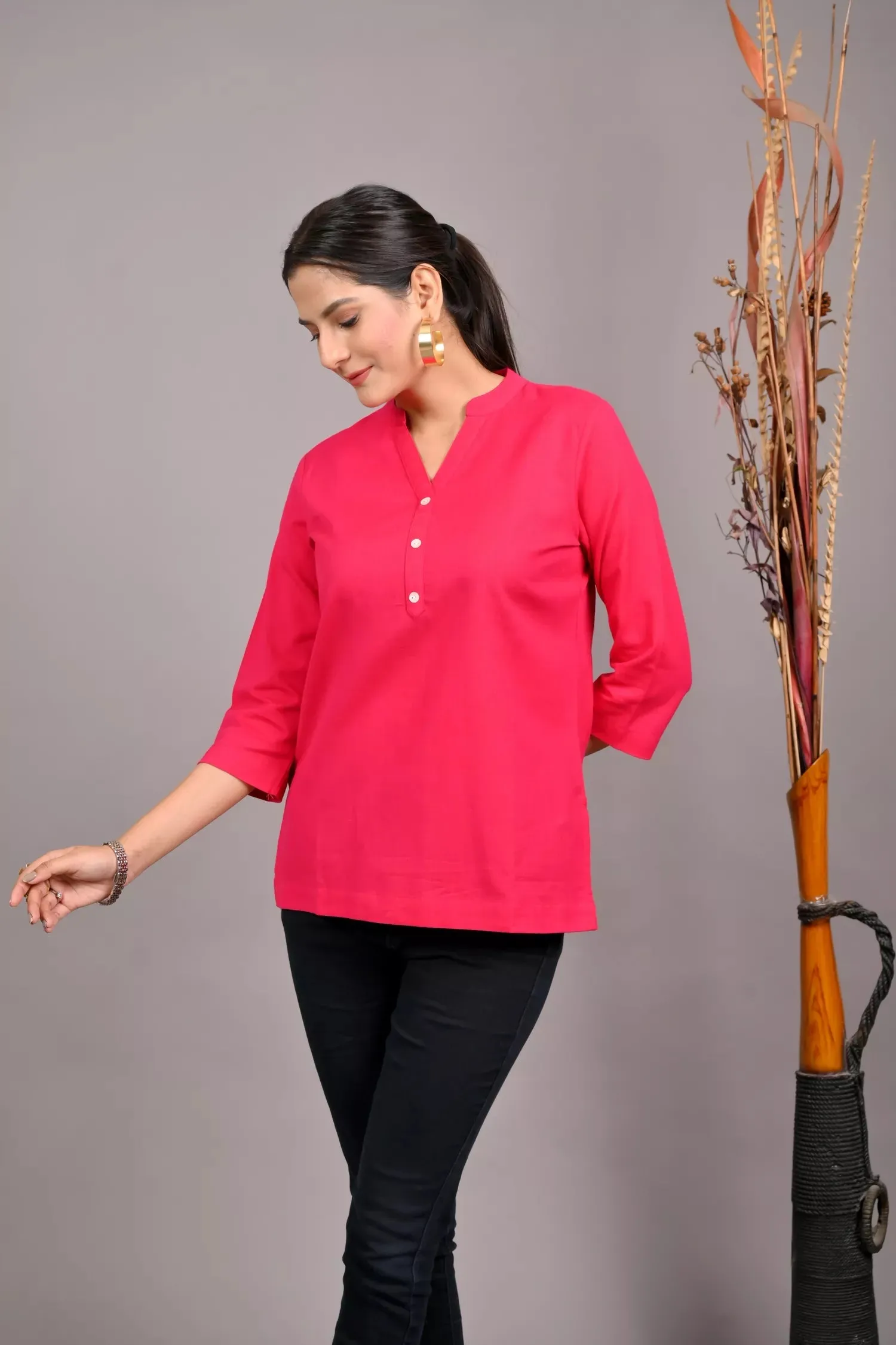 Pink Short Kurti