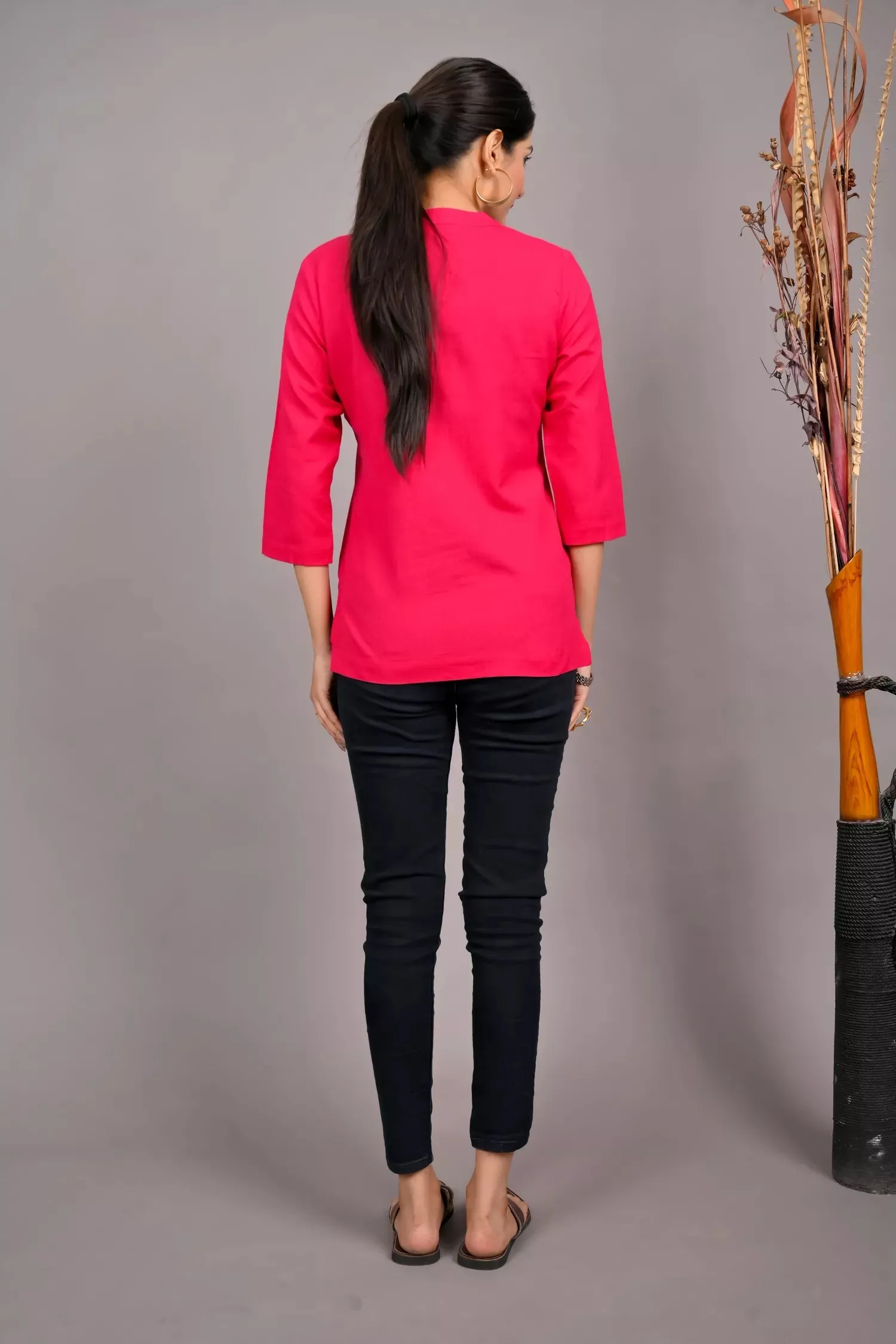 Pink Short Kurti