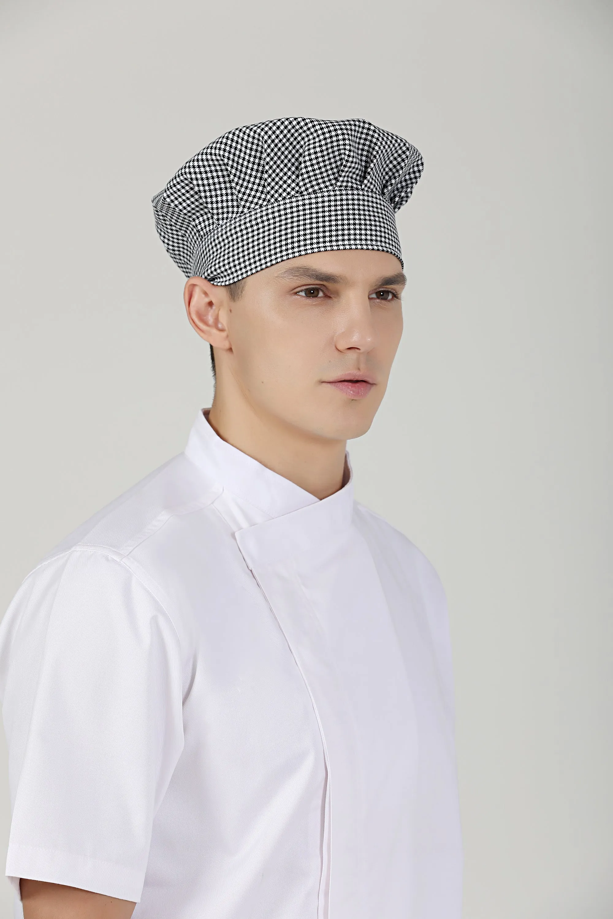 Poppy Checkered Chef Toque