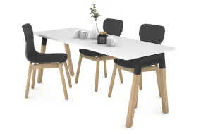 Quadro A Legs Table - Wood Legs Cross Beam [1600L x 800W]