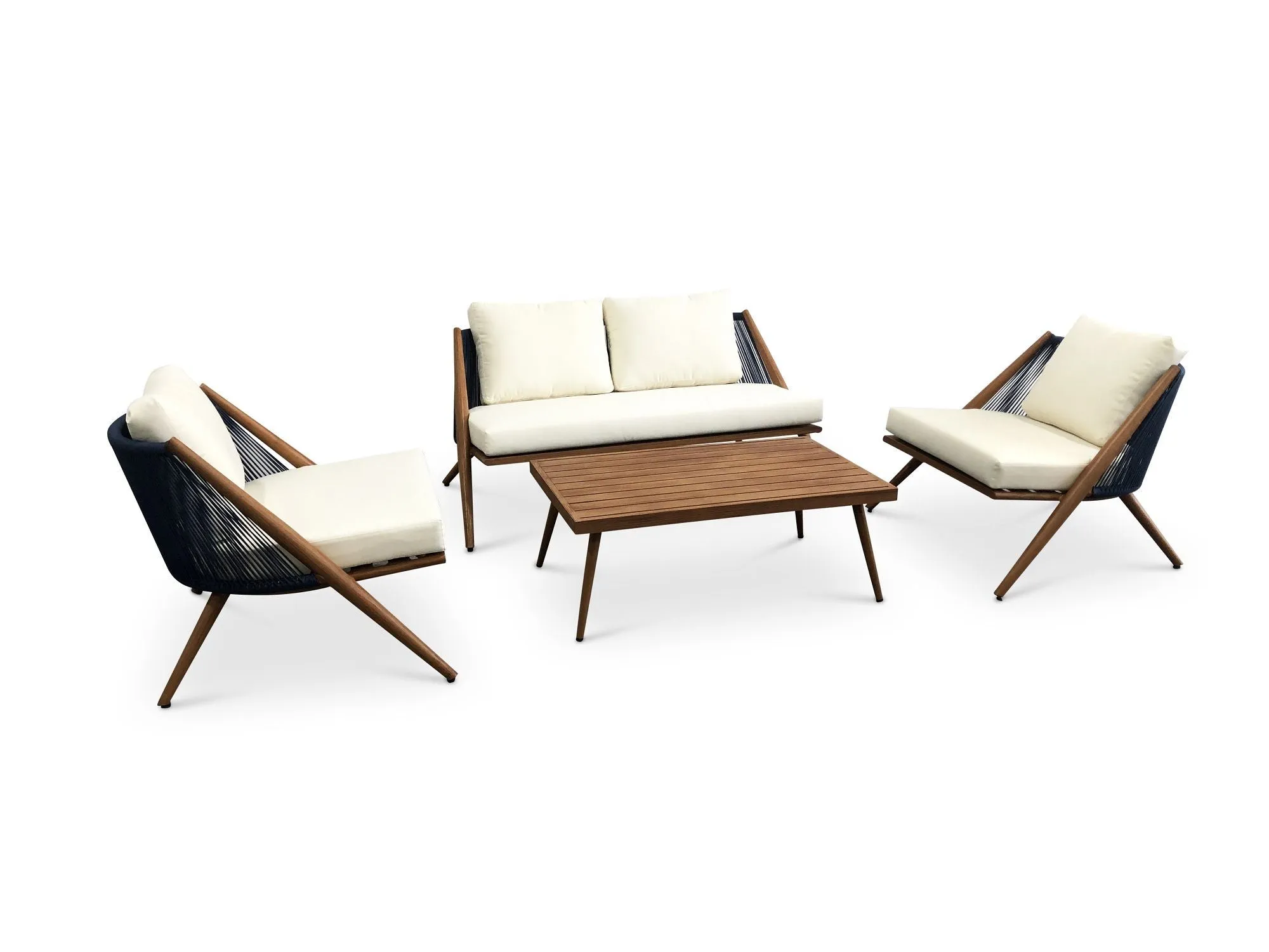 Rainer Outdoor 4 Seater Rope Sofa Set