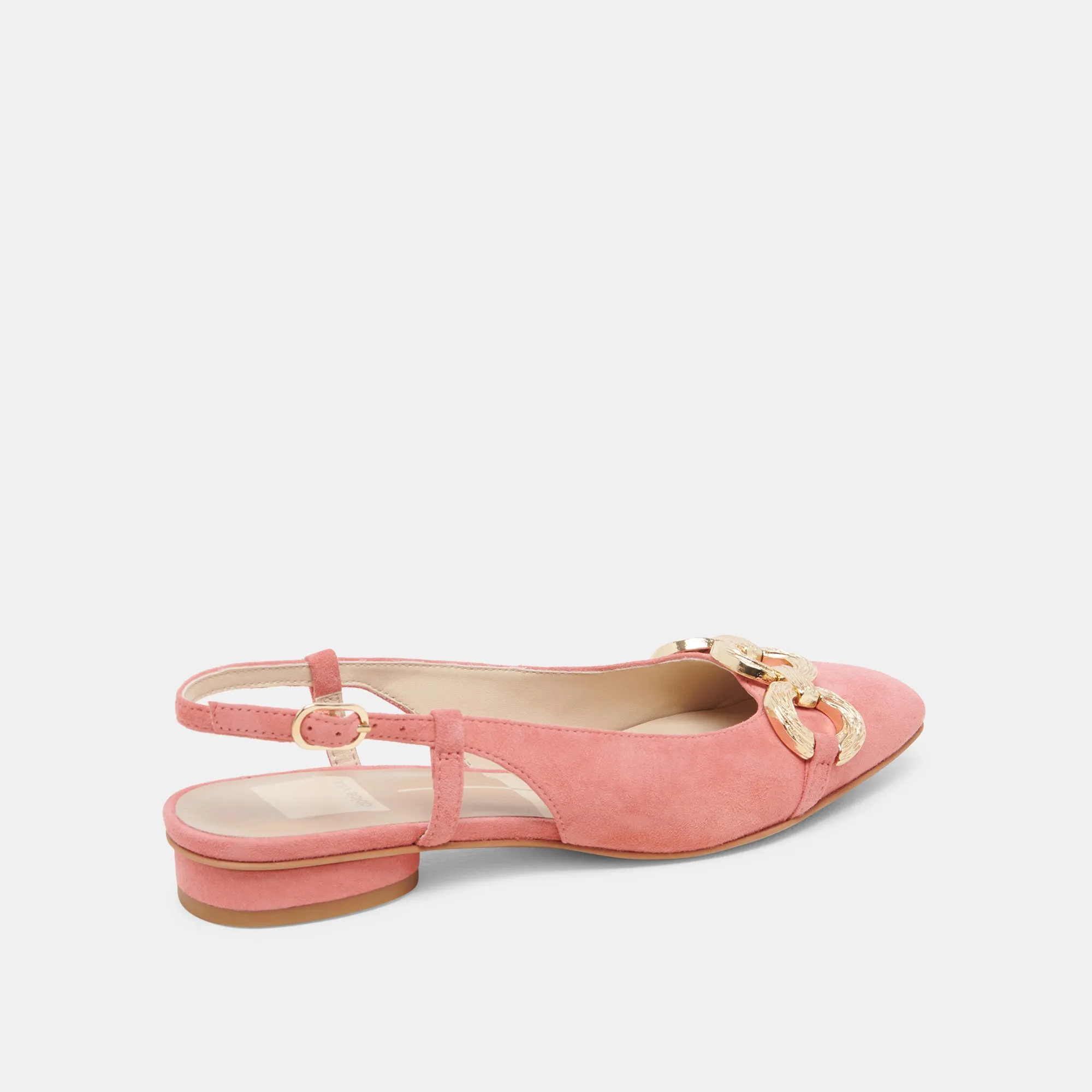 RAMANO FLATS CORAL SUEDE