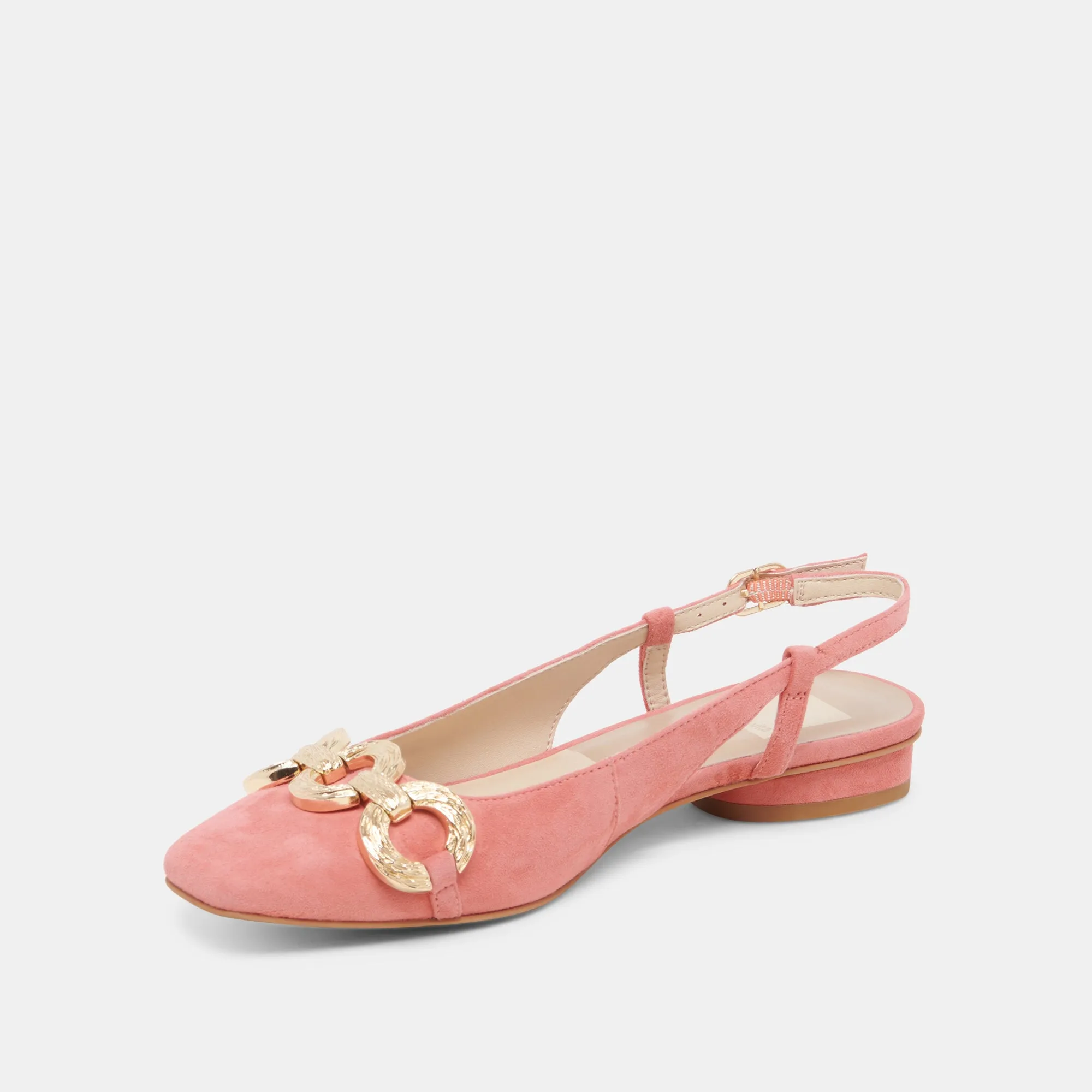 RAMANO FLATS CORAL SUEDE