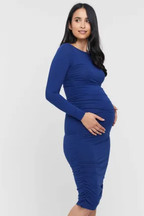 Selena Maternity Dress - Blue