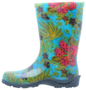 Sloggers® 5002BL10 Women's Rain & Garden Boot, Midsummer Blue Print, Size 10