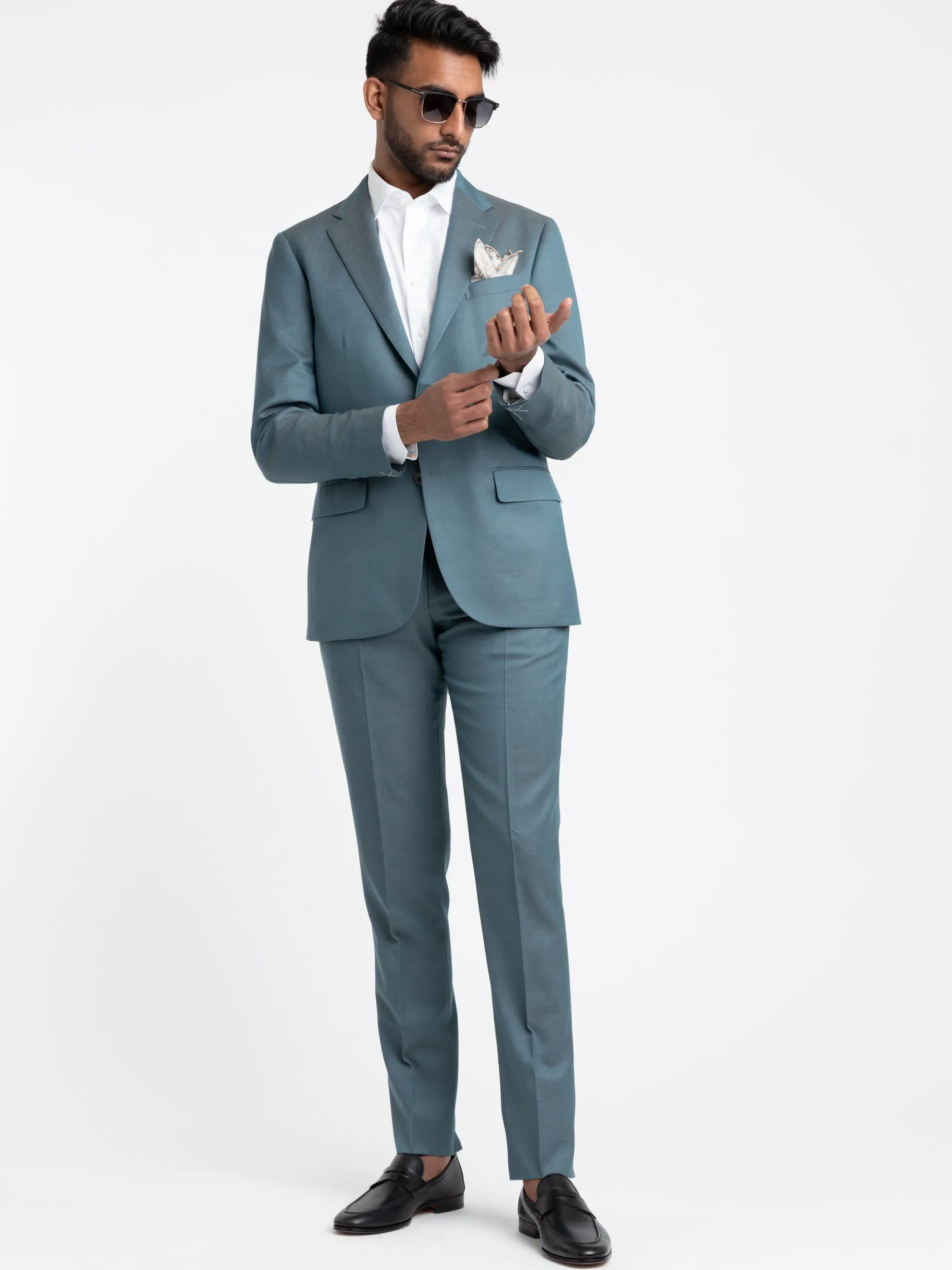 Teal Wool B-Line Suit