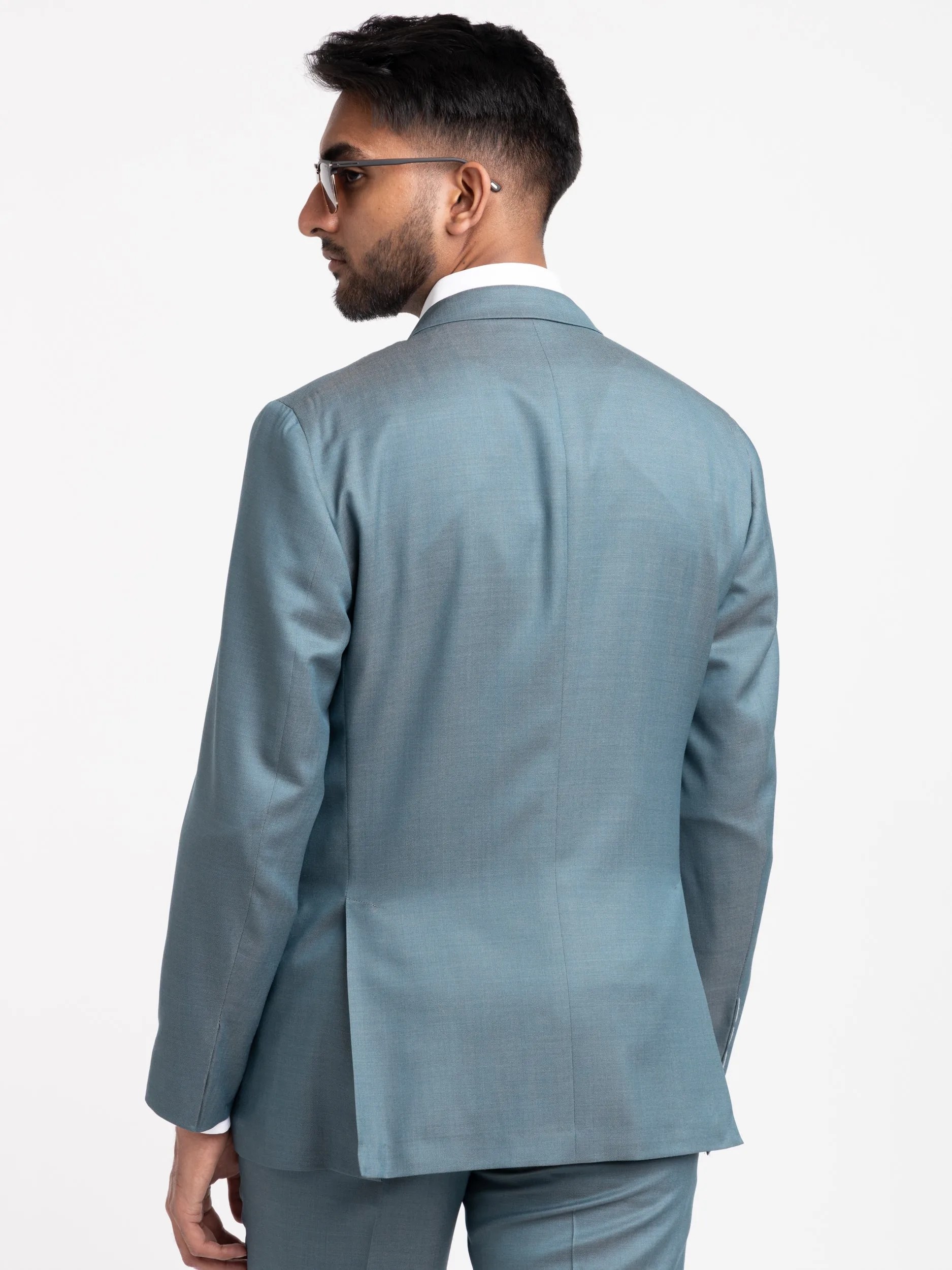 Teal Wool B-Line Suit