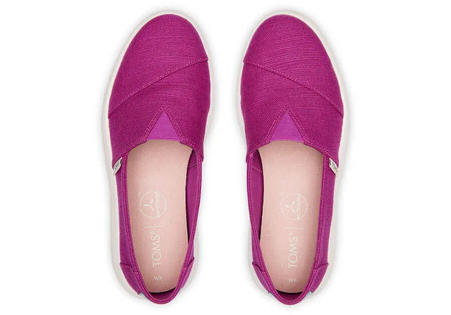 TOMS Womens Platform Espadrilles - Fuchsia Pink